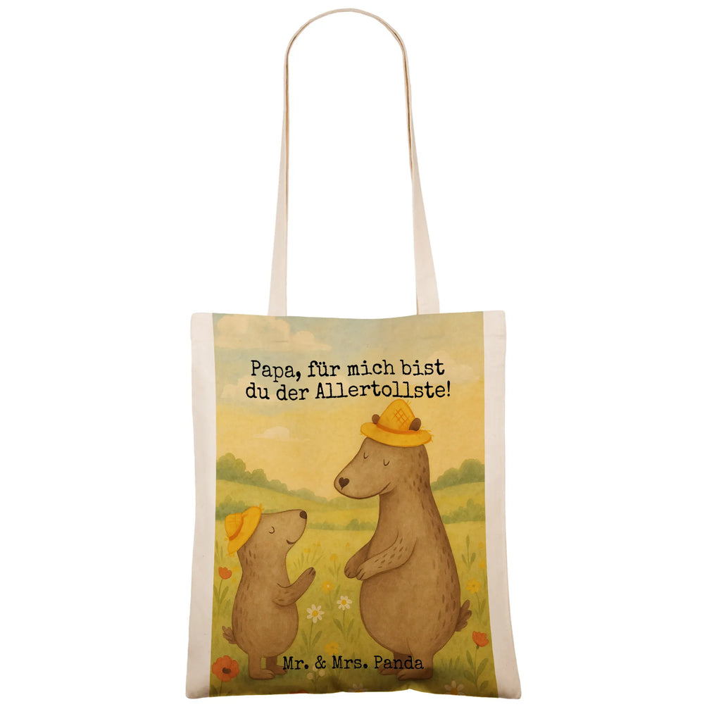 Tragetasche Bären mit Hut Design Jutetasche, Laptoptasche, Umhängetasche, Stofftasche, Einkaufstüte, Jutebeutel, Beutel, Badetasche, Einkaufstasche, Tragetasche, Beuteltasche, Schultertasche, Tasche, Strandtasche, Shopper, Stoffbeutel, Familie, Vatertag, Muttertag, Bruder, Schwester, Mama, Papa, Oma, Opa, Paps, Bären, Kinder, Kind, Daddy, Vater-Sohn, Vater, Family, Sohn, Bär, Söhne, Vorbild, Lieblingsmensch, Dad, Papi