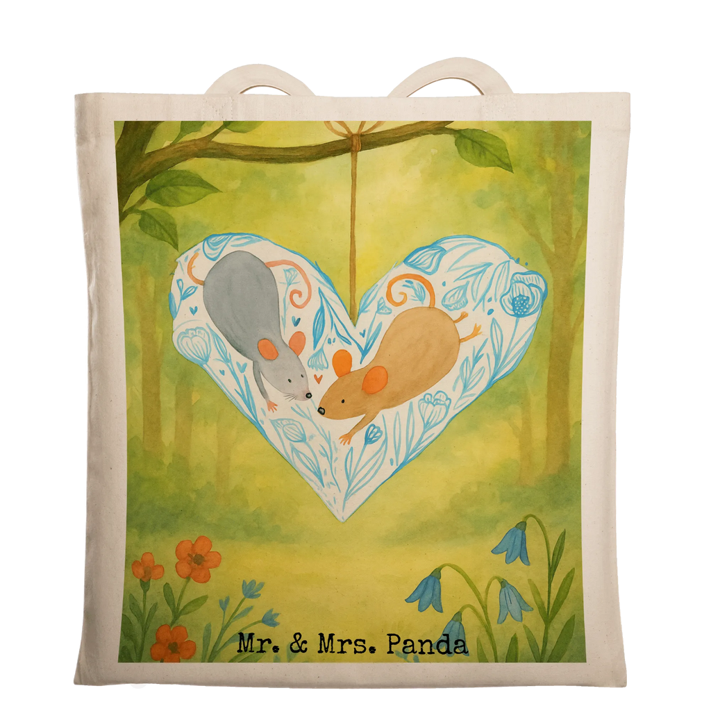 Tragetasche Mäuse Herz Design Shopper, Beuteltasche, Jutebeutel, Badetasche, Strandtasche, Laptoptasche, Stofftasche, Umhängetasche, Einkaufstüte, Schultertasche, Stoffbeutel, Tasche, Beutel, Tragetasche, Jutetasche, Einkaufstasche, Liebe, Partner, Freund, Freundin, Ehemann, Ehefrau, Heiraten, Verlobung, Heiratsantrag, Liebesgeschenk, Jahrestag, Hocheitstag, Gemeinsamkeit, Mäuse, Geschenk für zwei, Hochzeit, Liebesbotschaft, Liebesbeweis, Lieblingsmensch, Love, Maus