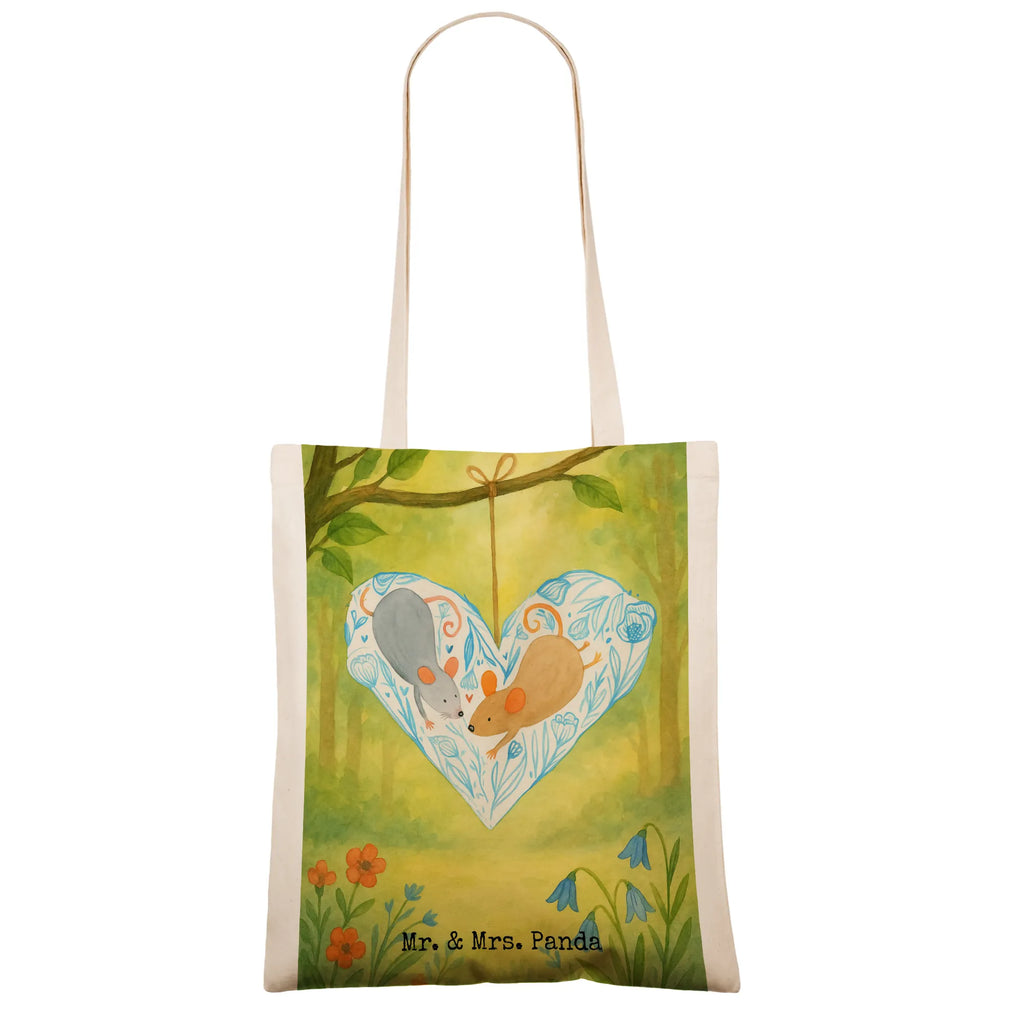 Tragetasche Mäuse Herz Design Shopper, Beuteltasche, Jutebeutel, Badetasche, Strandtasche, Laptoptasche, Stofftasche, Umhängetasche, Einkaufstüte, Schultertasche, Stoffbeutel, Tasche, Beutel, Tragetasche, Jutetasche, Einkaufstasche, Liebe, Partner, Freund, Freundin, Ehemann, Ehefrau, Heiraten, Verlobung, Heiratsantrag, Liebesgeschenk, Jahrestag, Hocheitstag, Gemeinsamkeit, Mäuse, Geschenk für zwei, Hochzeit, Liebesbotschaft, Liebesbeweis, Lieblingsmensch, Love, Maus
