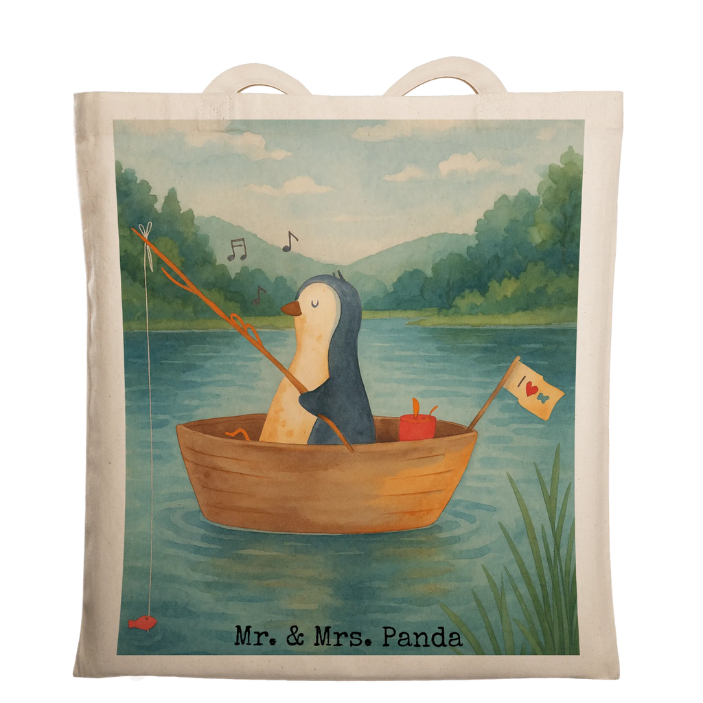 Tragetasche Pinguin Angelboot Design Shopper, Beutel, Schultertasche, Jutetasche, Jutebeutel, Tragetasche, Strandtasche, Badetasche, Stofftasche, Einkaufstasche, Laptoptasche, Umhängetasche, Einkaufstüte, Stoffbeutel, Tasche, Beuteltasche, Pinguin, Trennung, Pinguine, Boot, Motivation, Leben, Neuanfang, Scheidung, Neustart, Angeln, genießen, Lebenslust, Geschenkidee Liebeskummer, Angelboot