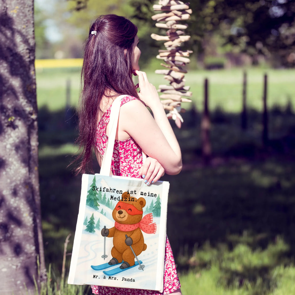 Tragetasche Hase Skifahren Design Stoffbeutel, Jutebeutel, Beutel, Tragetasche, Schultertasche, Strandtasche, Stofftasche, Laptoptasche, Einkaufstasche, Badetasche, Beuteltasche, Umhängetasche, Einkaufstüte, Tasche, Shopper, Jutetasche, Geschenk, Sport, Sportart, Hobby, Schenken, Danke, Dankeschön, Auszeichnung, Gewinn, Sportler, Ski fahren, Skisport, Skiwettbewerb, Skifahren, Skirennen