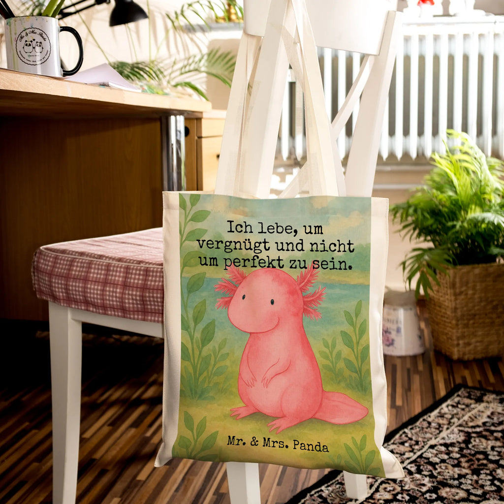 Tragetasche Axolotl Niedlich Design Beutel, Strandtasche, Jutebeutel, Tasche, Tragetasche, Beuteltasche, Laptoptasche, Einkaufstasche, Einkaufstüte, Schultertasche, Stoffbeutel, Stofftasche, Umhängetasche, Badetasche, Jutetasche, Shopper, Axolotl, Molch, Axolot, Lebensweisheit, fröhlich, vergnügt, Lebensstil, Freundin, Weisheit, Liebe, zufrieden