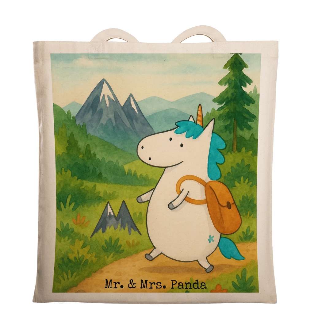 Tragetasche Einhorn Bergsteiger Design Stoffbeutel, Beutel, Jutetasche, Tragetasche, Jutebeutel, Tasche, Laptoptasche, Umhängetasche, Einkaufstüte, Shopper, Schultertasche, Stofftasche, Strandtasche, Einkaufstasche, Badetasche, Beuteltasche, Einhorn, Einhörner, Einhorn Deko, Unicorn, Urlaub, Entdecker, Weltreise, Abenteuer, Bergsteiger, Weltenbummler, Abenteurer, Berge, Reisen
