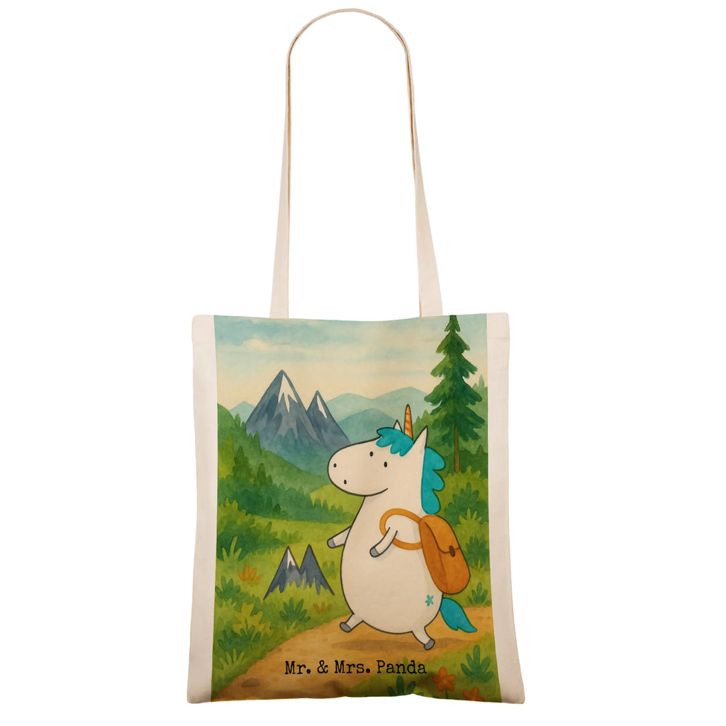 Tragetasche Einhorn Bergsteiger Design Stoffbeutel, Beutel, Jutetasche, Tragetasche, Jutebeutel, Tasche, Laptoptasche, Umhängetasche, Einkaufstüte, Shopper, Schultertasche, Stofftasche, Strandtasche, Einkaufstasche, Badetasche, Beuteltasche, Einhorn, Einhörner, Einhorn Deko, Unicorn, Urlaub, Entdecker, Weltreise, Abenteuer, Bergsteiger, Weltenbummler, Abenteurer, Berge, Reisen
