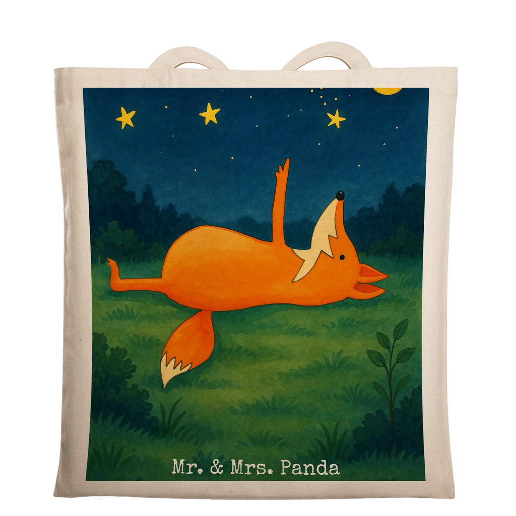 Tragetasche Fuchs Sterne Design Umhängetasche, Strandtasche, Laptoptasche, Schultertasche, Einkaufstasche, Badetasche, Tragetasche, Jutebeutel, Jutetasche, Einkaufstüte, Beuteltasche, Shopper, Stoffbeutel, Stofftasche, Beutel, Tasche, Fuchs, Always Look on the Bright Side of Life, Romantik, Spruch schön, Füchse, Spruch positiv, tröstende Worte