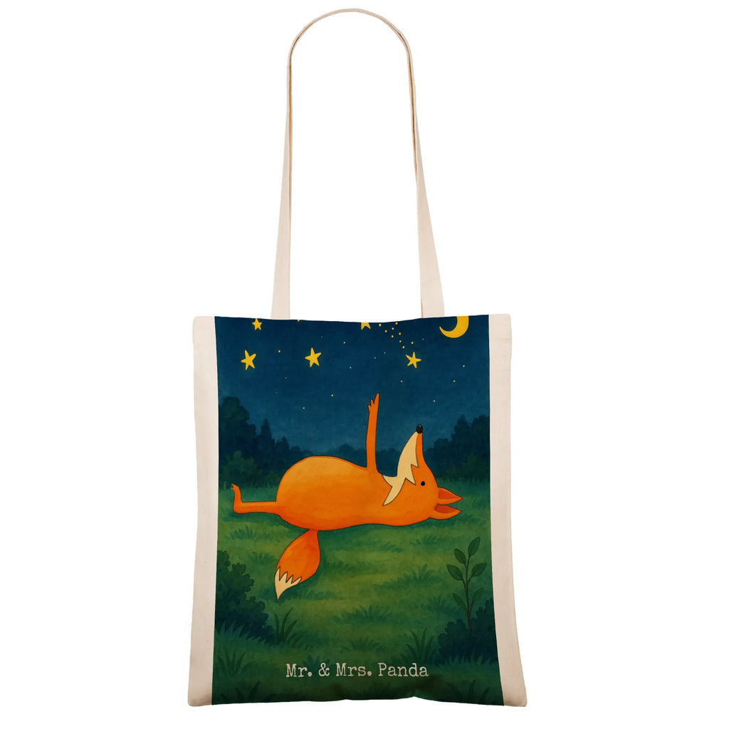 Tragetasche Fuchs Sterne Design Umhängetasche, Strandtasche, Laptoptasche, Schultertasche, Einkaufstasche, Badetasche, Tragetasche, Jutebeutel, Jutetasche, Einkaufstüte, Beuteltasche, Shopper, Stoffbeutel, Stofftasche, Beutel, Tasche, Fuchs, Always Look on the Bright Side of Life, Romantik, Spruch schön, Füchse, Spruch positiv, tröstende Worte