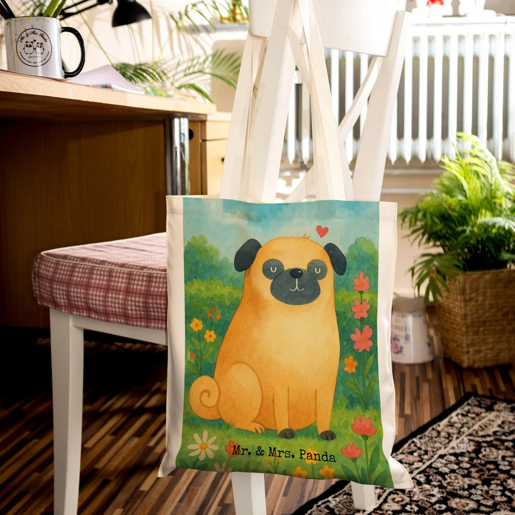 Tote bag Pug Design Einkaufstüte, Badetasche, Umhängetasche, Stoffbeutel, Einkaufstasche, Jutebeutel, Beuteltasche, Tragetasche, Laptoptasche, Strandtasche, Tasche, Shopper, Stofftasche, Jutetasche, Beutel, Schultertasche, Hund, Hundemotiv, Haustier, Hunderasse, Tierliebhaber, Hundebesitzer, Sprüche, Hundeliebe, Mops, Liebe
