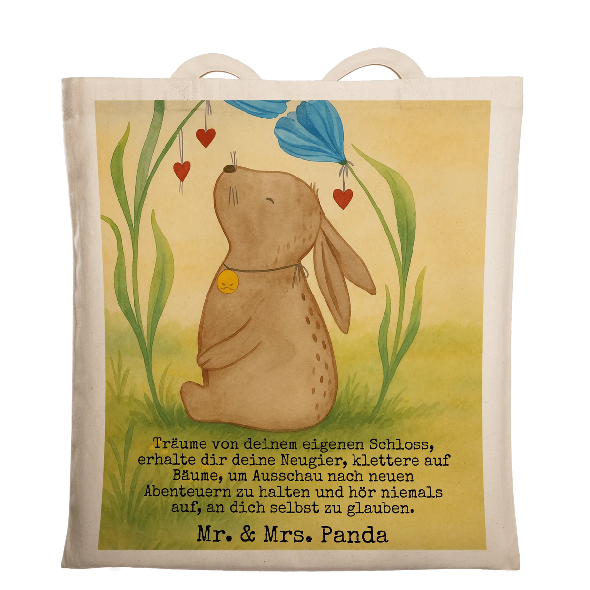 Tote bag Hare flower Design Easter bunny, rabbit, first child, Bunny, birthday, hope, christening gift, baptism, child, child's birthday, birth, pregnancy