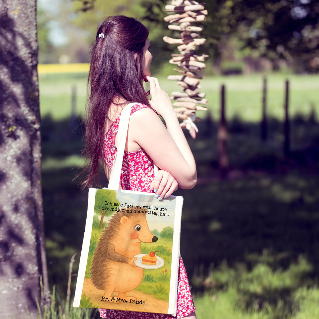 Tote bag Hedgehog piece of cake Design jute bag, Carrier bag, shopper, pouch, cotton bag, shopping bag, shoulder bag, cloth bag, bag, small animals, cute, funny, cute animal motives, hand drawn, small world, funny sayings, good mood, happy, gifts, gift ideas, special gifts, animal lover, card, cake, food saying, birthday cake, bake cake, invitation party, baking gift, hedgehog