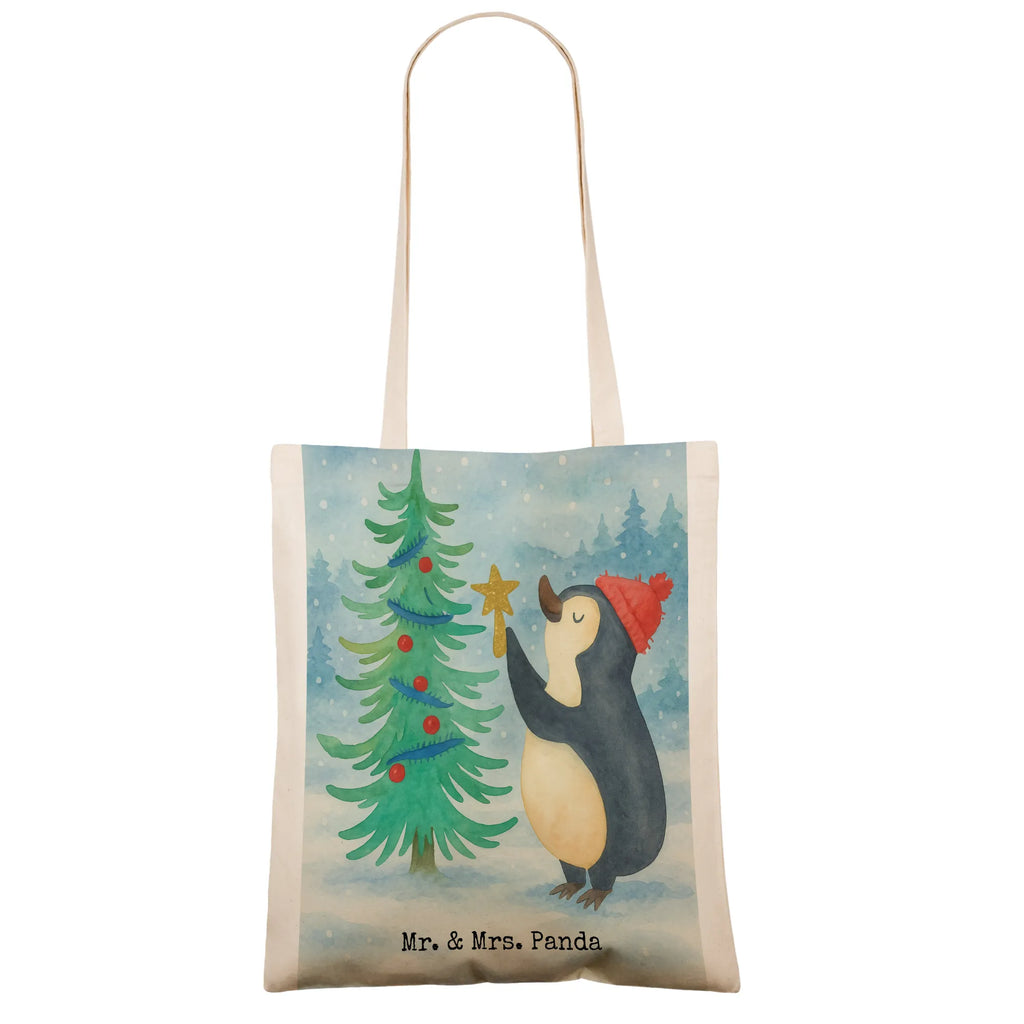 Tragetasche Pinguin Weihnachtsbaum Design Schultertasche, Laptoptasche, Stoffbeutel, Jutebeutel, Beutel, Stofftasche, Tasche, Shopper, Badetasche, Tragetasche, Einkaufstasche, Jutetasche, Einkaufstüte, Beuteltasche, Umhängetasche, Strandtasche, Winter, Weihnachten, Weihnachtsdeko, Nikolaus, Advent, Heiligabend, Wintermotiv, Pinguin