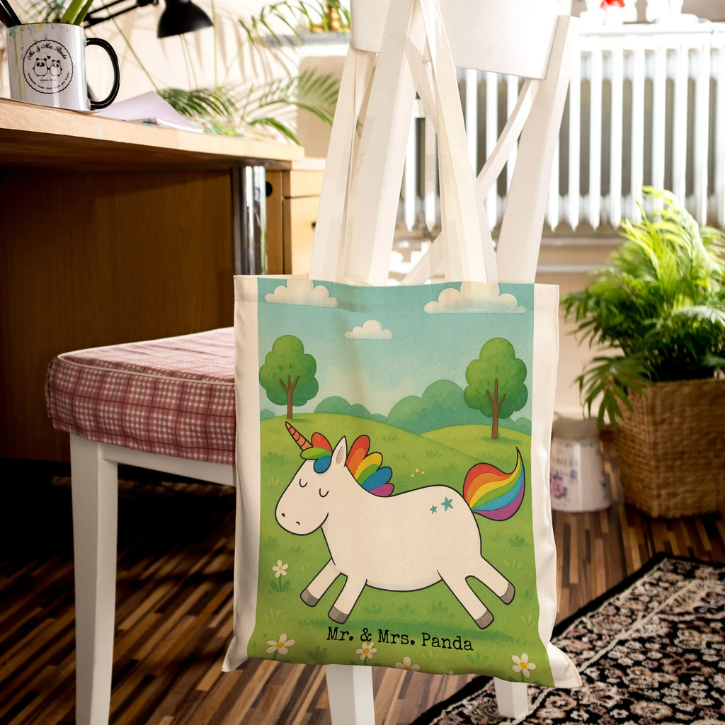 Tragetasche Einhorn Happy Design Stoffbeutel, Laptoptasche, Jutetasche, Umhängetasche, Badetasche, Schultertasche, Shopper, Jutebeutel, Einkaufstüte, Tasche, Beuteltasche, Tragetasche, Strandtasche, Beutel, Stofftasche, Einkaufstasche, Einhorn, Einhörner, Einhorn Deko, Unicorn, fröhlich, witzig, Lachen, spannend, Freude, glücklich, Lächeln, Spaß, Lebensfreude