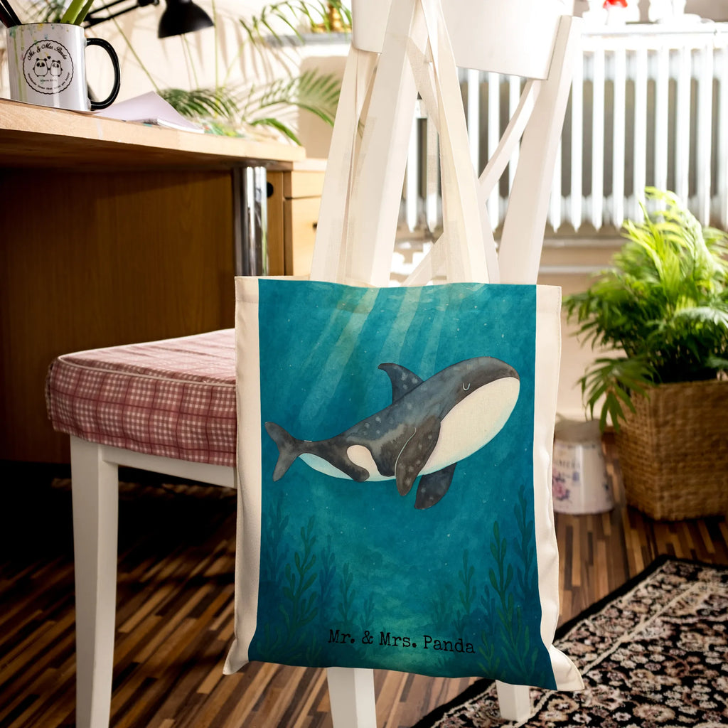 Tragetasche Orca Design Einkaufstüte, Jutetasche, Tragetasche, Einkaufstasche, Jutebeutel, Beuteltasche, Stoffbeutel, Badetasche, Laptoptasche, Beutel, Shopper, Schultertasche, Strandtasche, Umhängetasche, Stofftasche, Tasche, Meerestiere, Meer, Urlaub, Startup, Orca, Neustart, Killerwal, Arbeit, Orcas, Wal, Büro, Selbstliebe, Möglichkeiten, Motivation