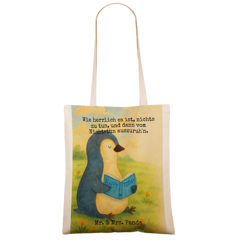 Tragetasche Pinguin Buch Design Badetasche, Tasche, Tragetasche, Jutebeutel, Jutetasche, Laptoptasche, Umhängetasche, Beuteltasche, Stofftasche, Strandtasche, Stoffbeutel, Beutel, Einkaufstasche, Schultertasche, Shopper, Einkaufstüte, Pinguin, Lesen, Nichtstun, Urlaub, Buch, Ferien, Pinguine, Faulenzen, Bücherwurm, Freizeit