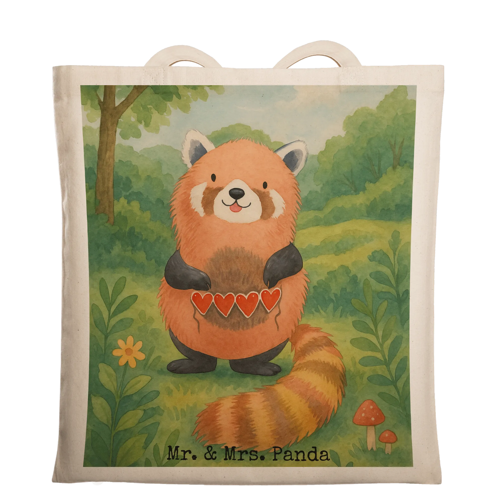 Torba Czerwony Panda Design Beuteltasche, Badetasche, Tragetasche, Einkaufstüte, Schultertasche, Umhängetasche, Einkaufstasche, Shopper, Stoffbeutel, Strandtasche, Stofftasche, Jutetasche, Beutel, Jutebeutel, Tasche, Laptoptasche, Tiermotive, Gute Laune, lustige Sprüche, Tiere, Liebling, Rot, Herz, Panda, Liebe, Lieblingsmensch