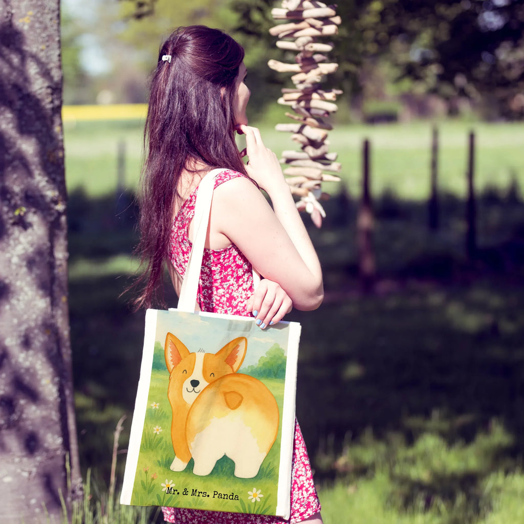 Torba Corgi tyłek Design Stoffbeutel, Stofftasche, Beutel, Laptoptasche, Schultertasche, Jutebeutel, Jutetasche, Einkaufstüte, Strandtasche, Einkaufstasche, Badetasche, Tasche, Shopper, Tragetasche, Umhängetasche, Beuteltasche, Hund, Hundemotiv, Haustier, Hunderasse, Tierliebhaber, Hundebesitzer, Sprüche, Selbstliebe, Spruch, Motivation, Hundeliebe, Corgie