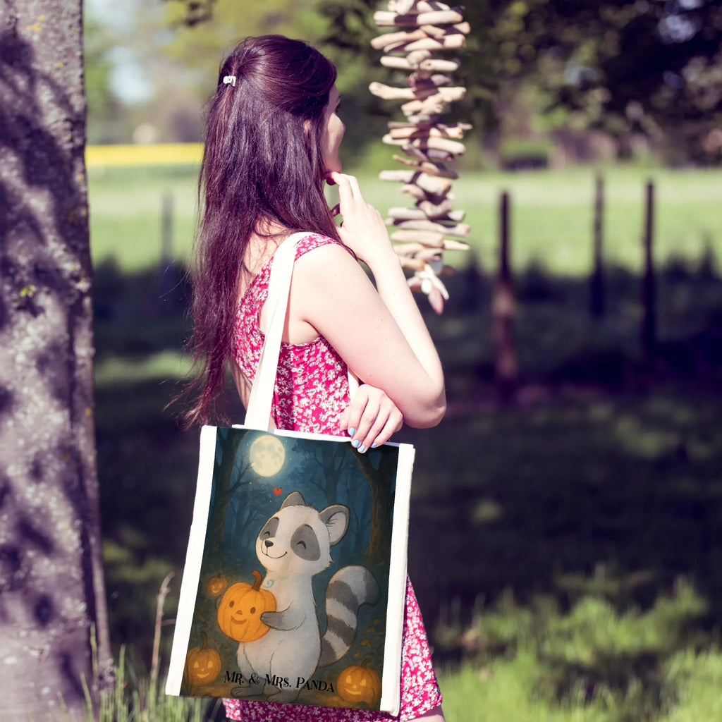 Torba szop pracz dynia Design Tragetasche, Shopper, Umhängetasche, Jutetasche, Tasche, Einkaufstüte, Stofftasche, Schultertasche, Strandtasche, Beutel, Jutebeutel, Stoffbeutel, Badetasche, Einkaufstasche, Laptoptasche, Beuteltasche, Halloween, Deko, Martinssingen, Dekoration, Geschenke, Schenken, Halloween Deko, Süßes sonst gibt's saures, Trick or Treat, Waschbär, Kürbis