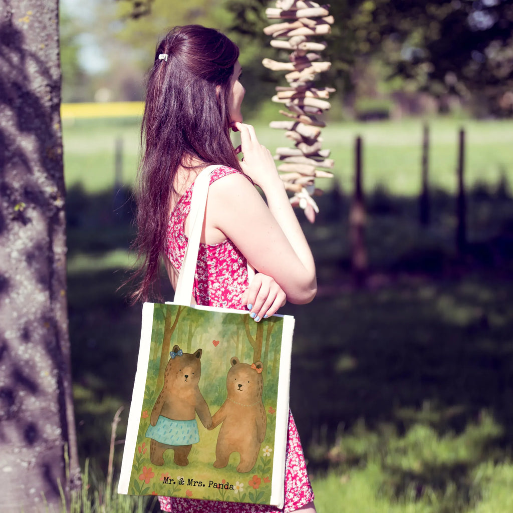 Torba Niedźwiedź przyjaciółka Design Jutetasche, Jutebeutel, Einkaufstüte, Umhängetasche, Einkaufstasche, Schultertasche, Laptoptasche, Tasche, Stoffbeutel, Beuteltasche, Stofftasche, Strandtasche, Beutel, Tragetasche, Badetasche, Shopper, Bär, Teddy, Teddybär, Bär Freundin Beste Freund Liebe Liebesbeweis Verliebt Kumpel Kumpeliene