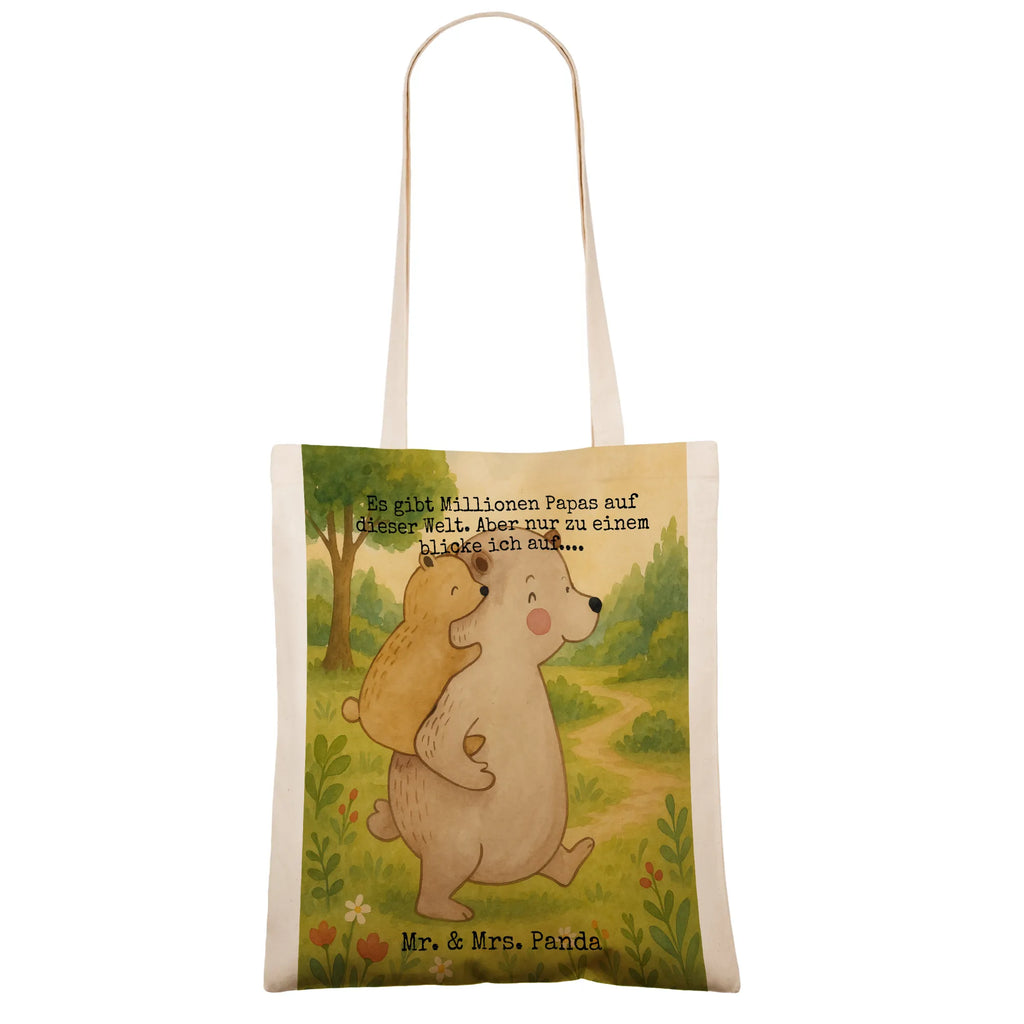 Tragetasche Papa Bär Design Umhängetasche, Strandtasche, Jutetasche, Badetasche, Shopper, Tasche, Einkaufstüte, Einkaufstasche, Tragetasche, Stoffbeutel, Stofftasche, Beutel, Schultertasche, Beuteltasche, Jutebeutel, Laptoptasche, Familie, Vatertag, Muttertag, Bruder, Schwester, Mama, Papa, Oma, Opa, Onkel, Papi, Vati, Vater, Geschenk, Geburtstag