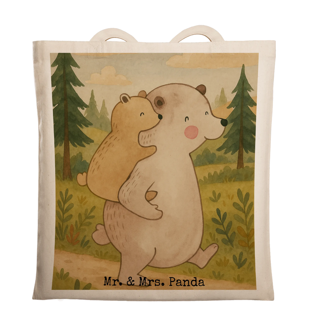 Tragetasche Papa Bär Design Umhängetasche, Strandtasche, Jutetasche, Badetasche, Shopper, Tasche, Einkaufstüte, Einkaufstasche, Tragetasche, Stoffbeutel, Stofftasche, Beutel, Schultertasche, Beuteltasche, Jutebeutel, Laptoptasche, Familie, Vatertag, Muttertag, Bruder, Schwester, Mama, Papa, Oma, Opa, Onkel, Papi, Vati, Vater, Geschenk, Geburtstag