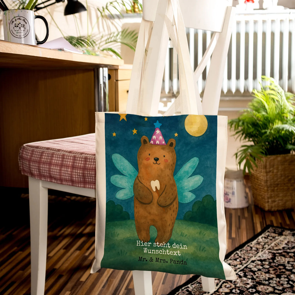 Personalisierte Tragetasche Bär Zahnfee Design Tragetasche mit Namen, Personalisierte Beuteltasche, Personalisierter Beutel, Personalisierte Einkaufstasche, Personalisierte Kindergartentasche, Personalisierte Tasche, Personalisierter Stoffbeutel, Einkaufstasche mit Namen, Personalisierter Jutebeutel, Stoffbeutel mit Namen, Personalisierte Jutetasche, Bär, Teddy, Teddybär, Fee, Zahnfee, Milchzahn, Erster Zahn