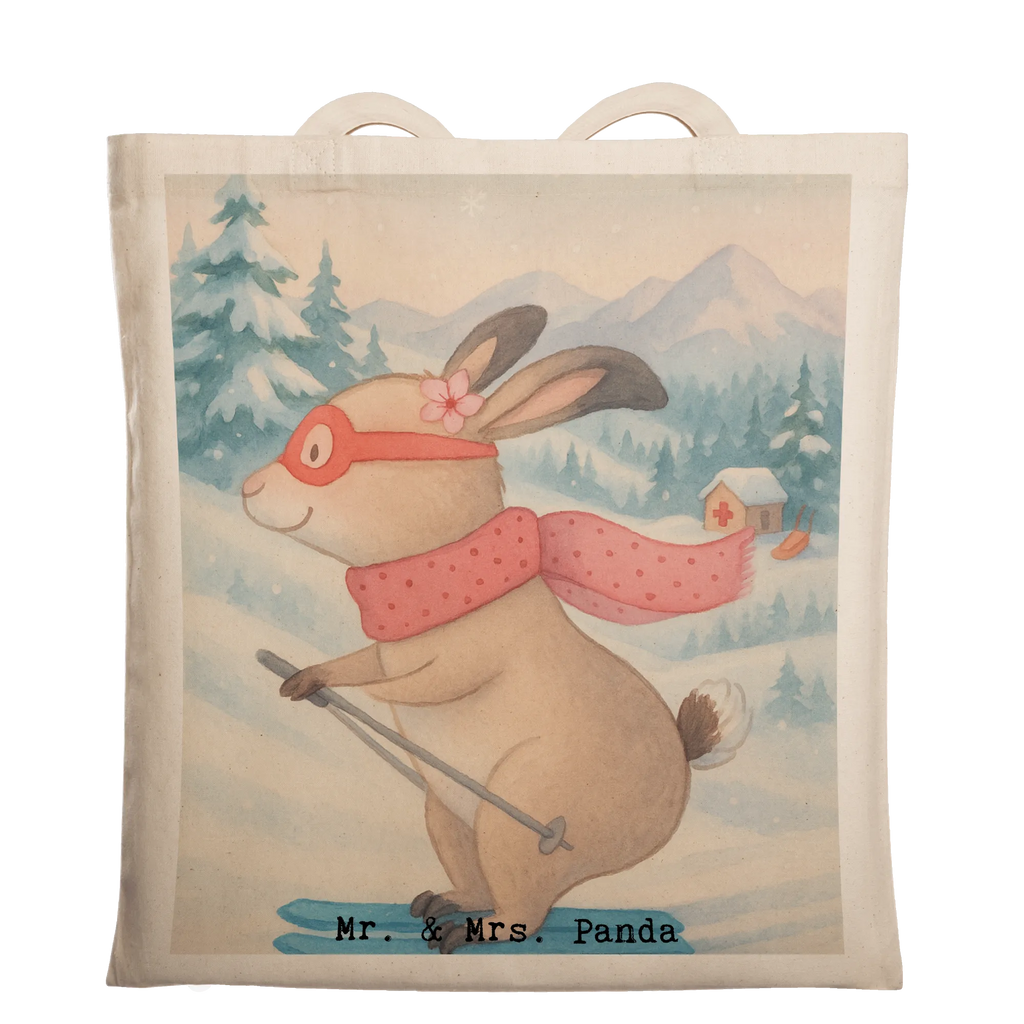 Tragetasche Hase Skifahren Design Stoffbeutel, Jutebeutel, Beutel, Tragetasche, Schultertasche, Strandtasche, Stofftasche, Laptoptasche, Einkaufstasche, Badetasche, Beuteltasche, Umhängetasche, Einkaufstüte, Tasche, Shopper, Jutetasche, Geschenk, Sport, Sportart, Hobby, Schenken, Danke, Dankeschön, Auszeichnung, Gewinn, Sportler, Ski fahren, Skisport, Skiwettbewerb, Skifahren, Skirennen