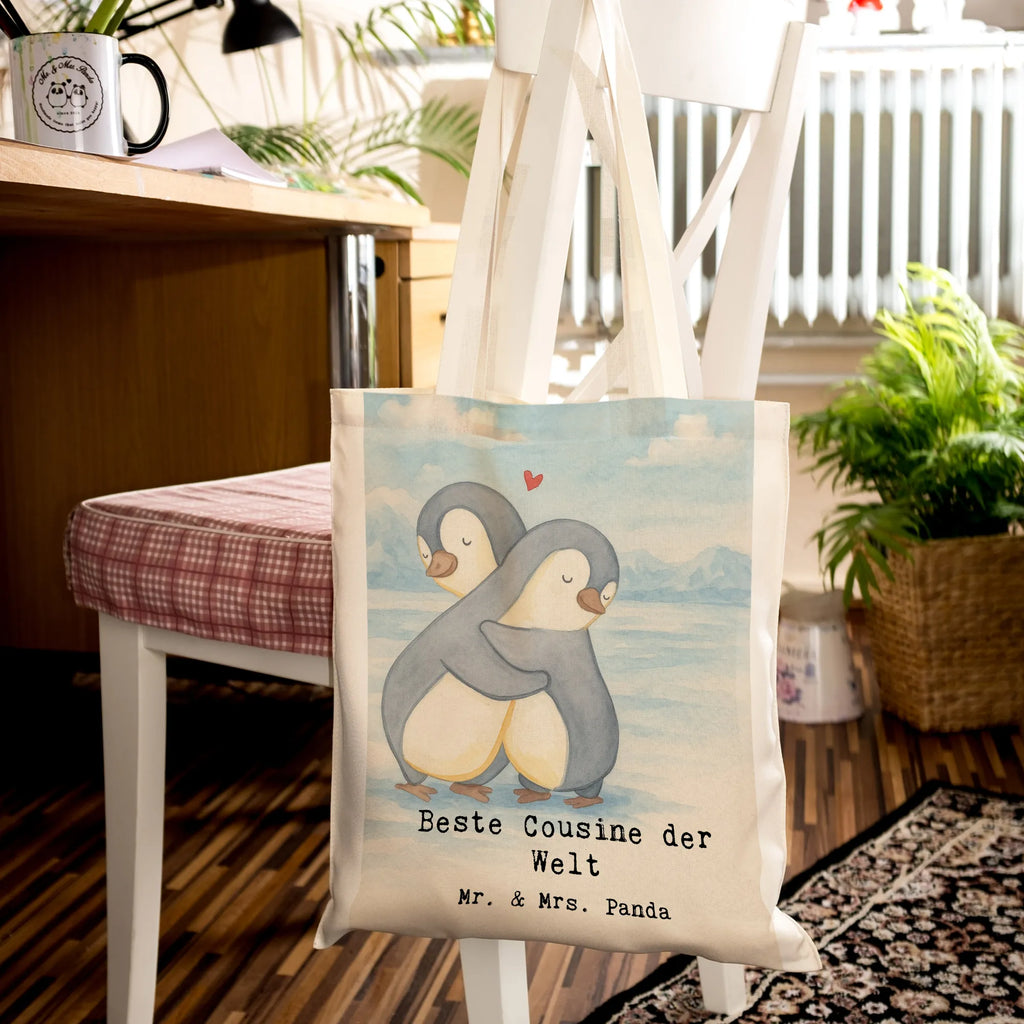 Tragetasche Pinguin Beste Cousine der Welt Design Tasche, Beuteltasche, Laptoptasche, Stoffbeutel, Shopper, Einkaufstüte, Strandtasche, Einkaufstasche, Schultertasche, Beutel, Badetasche, Jutetasche, Stofftasche, Tragetasche, Jutebeutel, Umhängetasche, für, Dankeschön, Geschenk, Schenken, Geburtstag, Geburtstagsgeschenk, Geschenkidee, Danke, Bedanken, Mitbringsel, Freude machen, Geschenktipp, Verwandtschaft, Kousine, Cousine, Cousinchen, Familie, Cousin, Tochter von Tante, Kusine, Tochter von Onkel