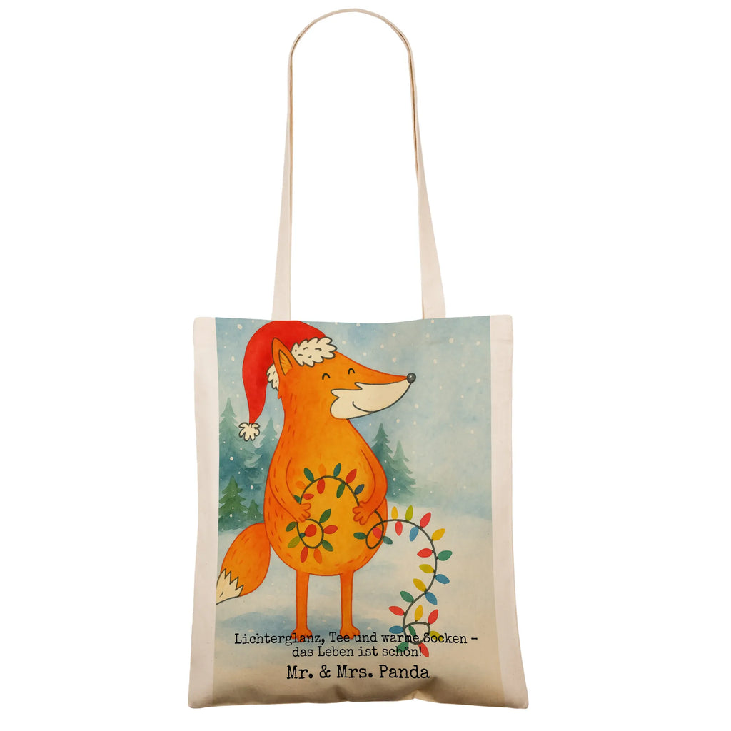 Tragetasche Fuchs Weihnachten Design Stofftasche, Strandtasche, Laptoptasche, Tasche, Stoffbeutel, Shopper, Umhängetasche, Tragetasche, Einkaufstasche, Badetasche, Schultertasche, Beutel, Jutebeutel, Beuteltasche, Einkaufstüte, Jutetasche, Winter, Weihnachten, Weihnachtsdeko, Nikolaus, Advent, Heiligabend, Wintermotiv, Spruch schön, Weihnachtsmann, Geschenk Weihnachten, Füchse, Fuchs, Weihnachtszeit