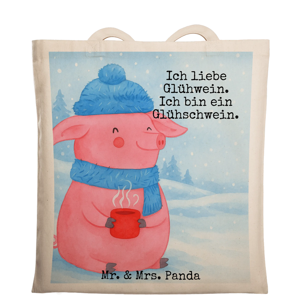 Tragetasche Schwein Glühwein Design Beuteltasche, Stofftasche, Umhängetasche, Strandtasche, Jutetasche, Jutebeutel, Einkaufstasche, Stoffbeutel, Schultertasche, Laptoptasche, Einkaufstüte, Tasche, Tragetasche, Beutel, Badetasche, Shopper, Winter, Weihnachten, Weihnachtsdeko, Nikolaus, Advent, Heiligabend, Wintermotiv, Punsch, Glühschwein, Weihnachtsmarkt, Glühwein