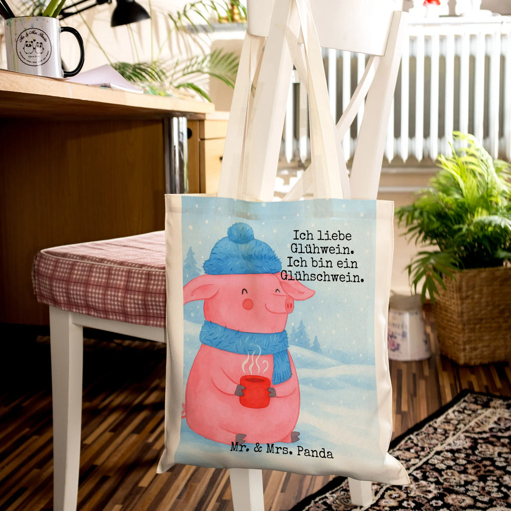 Tragetasche Schwein Glühwein Design Beuteltasche, Stofftasche, Umhängetasche, Strandtasche, Jutetasche, Jutebeutel, Einkaufstasche, Stoffbeutel, Schultertasche, Laptoptasche, Einkaufstüte, Tasche, Tragetasche, Beutel, Badetasche, Shopper, Winter, Weihnachten, Weihnachtsdeko, Nikolaus, Advent, Heiligabend, Wintermotiv, Punsch, Glühschwein, Weihnachtsmarkt, Glühwein