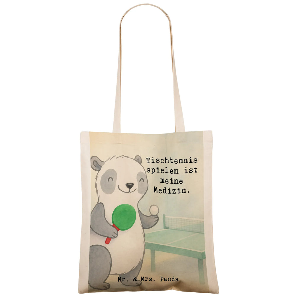 Tragetasche Panda Tischtennis Design Stofftasche, Einkaufstüte, Beutel, Umhängetasche, Strandtasche, Beuteltasche, Jutebeutel, Tasche, Schultertasche, Tragetasche, Laptoptasche, Einkaufstasche, Shopper, Jutetasche, Badetasche, Stoffbeutel, Geschenk, Sport, Sportart, Hobby, Schenken, Danke, Dankeschön, Auszeichnung, Gewinn, Sportler, Tischtennis, Ballsport, Tischtennis Verein, Tischtennis Bund