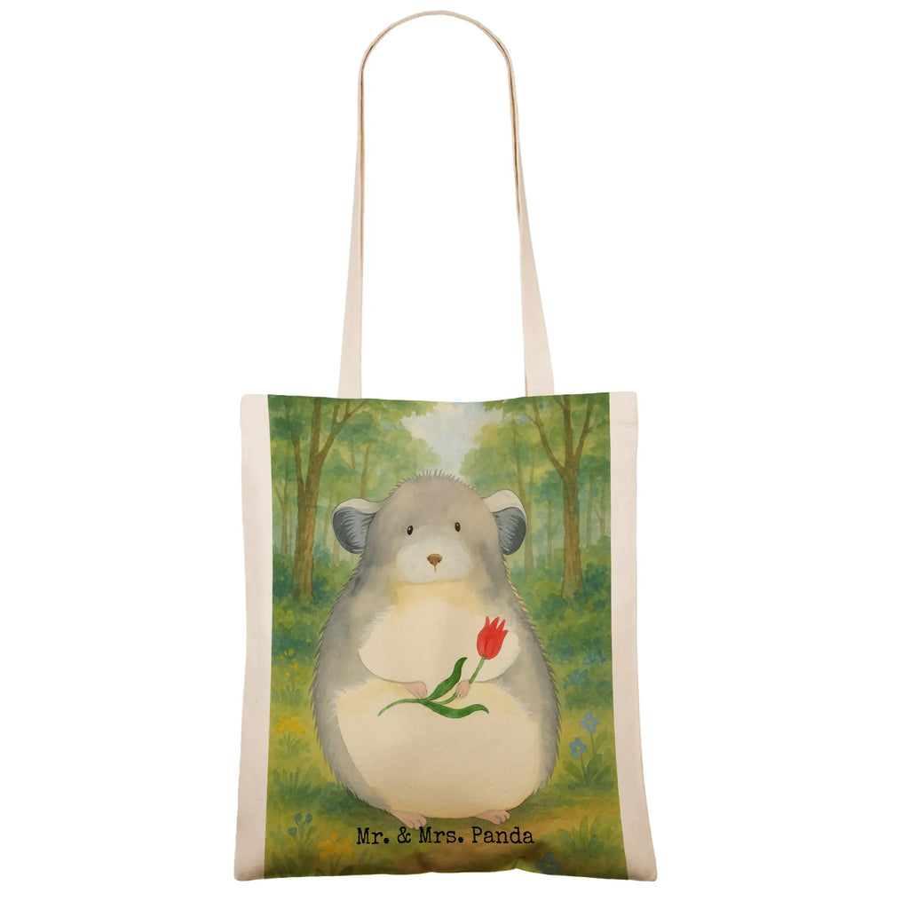 Tragetasche Chinchilla Blume Design Jutebeutel, Einkaufstasche, Tragetasche, Jutetasche, Laptoptasche, Badetasche, Tasche, Shopper, Stofftasche, Beuteltasche, Beutel, Strandtasche, Stoffbeutel, Schultertasche, Einkaufstüte, Umhängetasche, Tiermotive, Gute Laune, lustige Sprüche, Tiere, Chaos, Chinchillas, Kummer, Glücklichsein, Chinchilla, Büroalltag, Liebeskummer, traurig sein, Büro, Depressionen