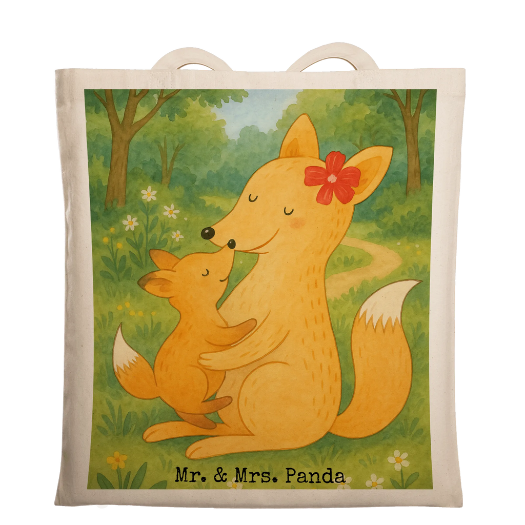 Tragetasche Fuchs Mama Design Schultertasche, Stoffbeutel, Beutel, Badetasche, Jutetasche, Beuteltasche, Einkaufstüte, Einkaufstasche, Laptoptasche, Tragetasche, Strandtasche, Umhängetasche, Tasche, Stofftasche, Jutebeutel, Shopper, Familie, Vatertag, Muttertag, Bruder, Schwester, Mama, Papa, Oma, Opa, Lieblingstochter, Beste Tochter, Geschenk, Mutter, Tochter