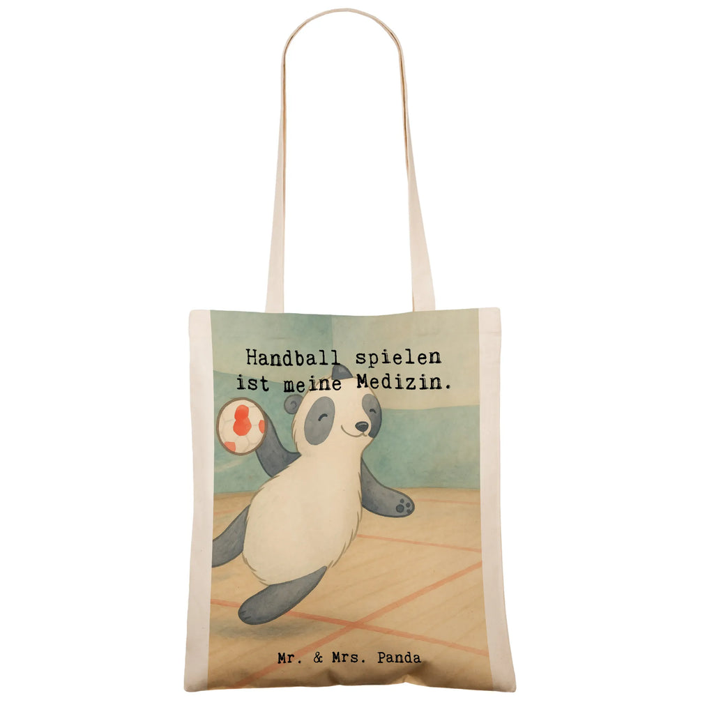 Tragetasche Panda Handball spielen Design Jutebeutel, Jutetasche, Tasche, Laptoptasche, Schultertasche, Beuteltasche, Stoffbeutel, Shopper, Einkaufstüte, Badetasche, Einkaufstasche, Stofftasche, Strandtasche, Tragetasche, Umhängetasche, Beutel, Geschenk, Sport, Sportart, Hobby, Schenken, Danke, Dankeschön, Auszeichnung, Gewinn, Sportler, Handball Verein, Handball Club, Handball Turnier, Handball spielen