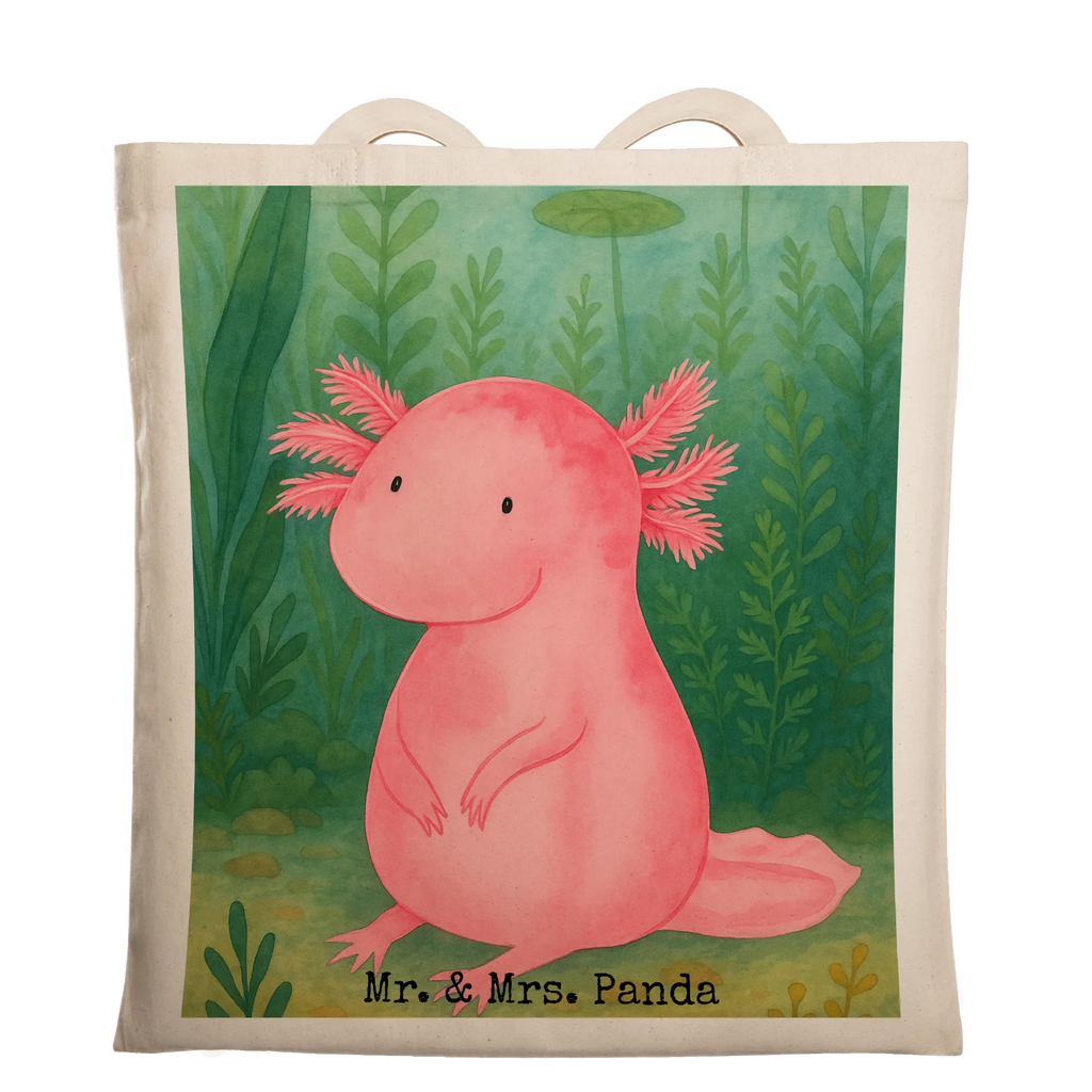 Tragetasche Axolotl Niedlich Design Beutel, Strandtasche, Jutebeutel, Tasche, Tragetasche, Beuteltasche, Laptoptasche, Einkaufstasche, Einkaufstüte, Schultertasche, Stoffbeutel, Stofftasche, Umhängetasche, Badetasche, Jutetasche, Shopper, Axolotl, Molch, Axolot, Lebensweisheit, fröhlich, vergnügt, Lebensstil, Freundin, Weisheit, Liebe, zufrieden