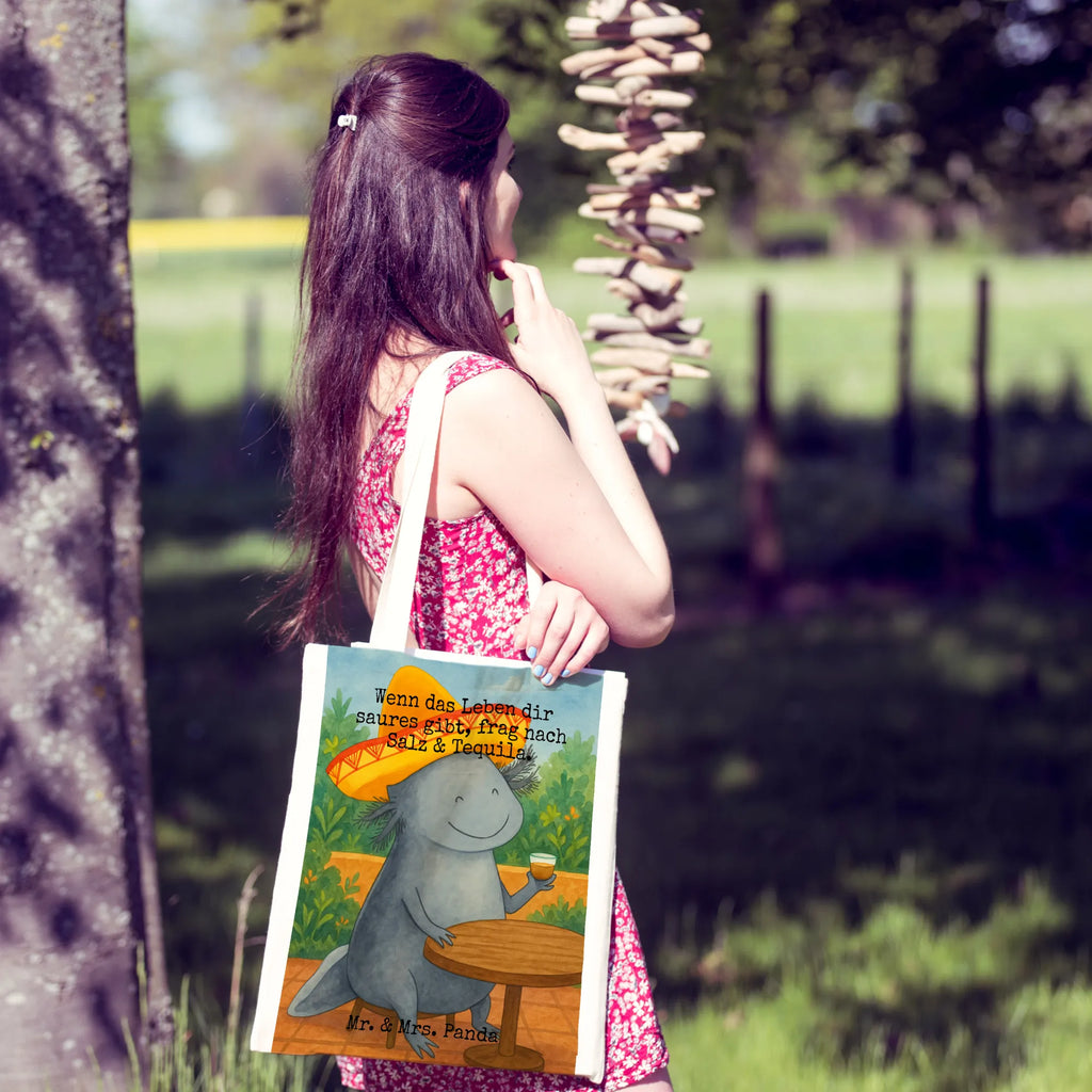 Tragetasche Axolotl Tequila Design Beuteltasche, Schultertasche, Stofftasche, Einkaufstasche, Jutetasche, Stoffbeutel, Einkaufstüte, Beutel, Badetasche, Jutebeutel, Umhängetasche, Shopper, Strandtasche, Tasche, Laptoptasche, Tragetasche, Axolotl, Molch, Schwanzlurch, Lurche, Mexiko, Axolot, Mexico, Motivation, Sombrero, Feuerdrache, Tequila, Spruch, Zitrone, Feuersalamander, Lurch