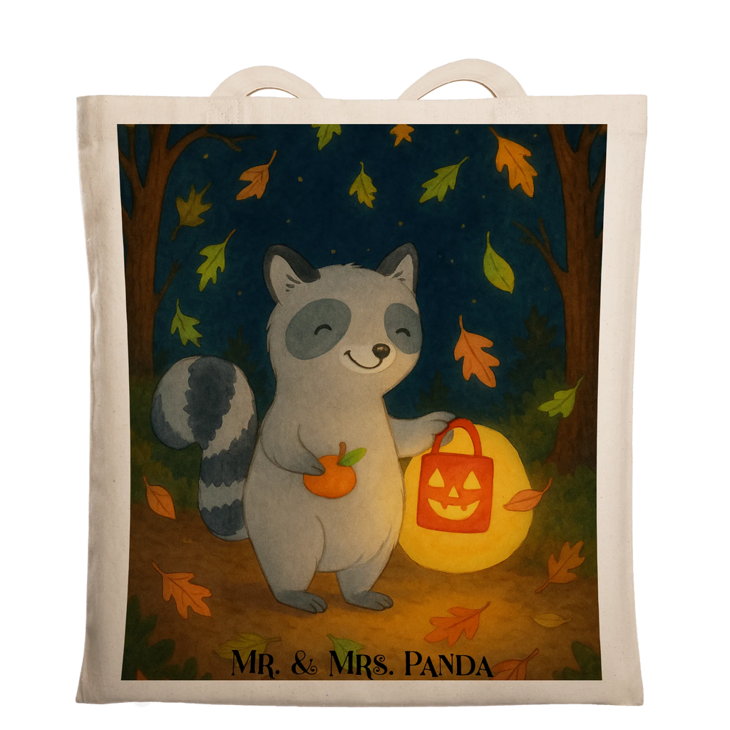 Tragetasche Waschbär Laterne Design Strandtasche, Stoffbeutel, Einkaufstüte, Shopper, Tasche, Beuteltasche, Jutetasche, Laptoptasche, Beutel, Einkaufstasche, Tragetasche, Stofftasche, Jutebeutel, Badetasche, Umhängetasche, Schultertasche, Halloween, Deko, Martinssingen, Dekoration, Geschenke, Schenken, Laterne, Trick or Treat, Halloween Deko, Herbst, Süßes sonst gibt's saures, Waschbär