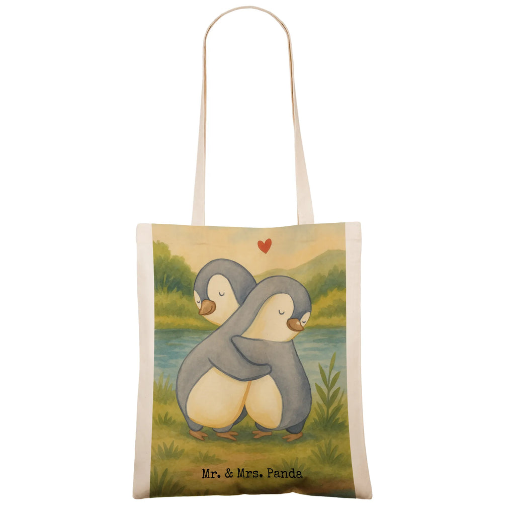 Tote bag penguins Cuddle Design Tragetasche, Umhängetasche, Einkaufstüte, Stoffbeutel, Beutel, Beuteltasche, Shopper, Tasche, Strandtasche, Badetasche, Schultertasche, Laptoptasche, Stofftasche, Jutetasche, Jutebeutel, Einkaufstasche, Liebe, Partner, Freund, Freundin, Ehemann, Ehefrau, Heiraten, Verlobung, Heiratsantrag, Liebesgeschenk, Jahrestag, Hocheitstag, Valentinstag, für Männer, Hochzeitstag, Geschenk für Freundin, Mitbringsel, für Ehemann, Geschenk für Partner, Liebesbeweis, Geschenk für Frauen