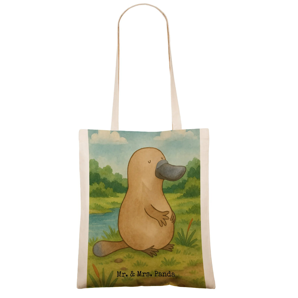 Tragetasche Schnabeltier Mut Design Shopper, Badetasche, Tasche, Jutebeutel, Einkaufstüte, Schultertasche, Jutetasche, Stoffbeutel, Beutel, Strandtasche, Tragetasche, Umhängetasche, Stofftasche, Beuteltasche, Laptoptasche, Einkaufstasche, Meerestiere, Meer, Urlaub, Büro, Schnabeltiere, Lebensweisheit, Neustart, Raodtrip, Weltreise, Training, Neuanfang, Motivation, Arbeit, Schnabeltier, Mut, mutig