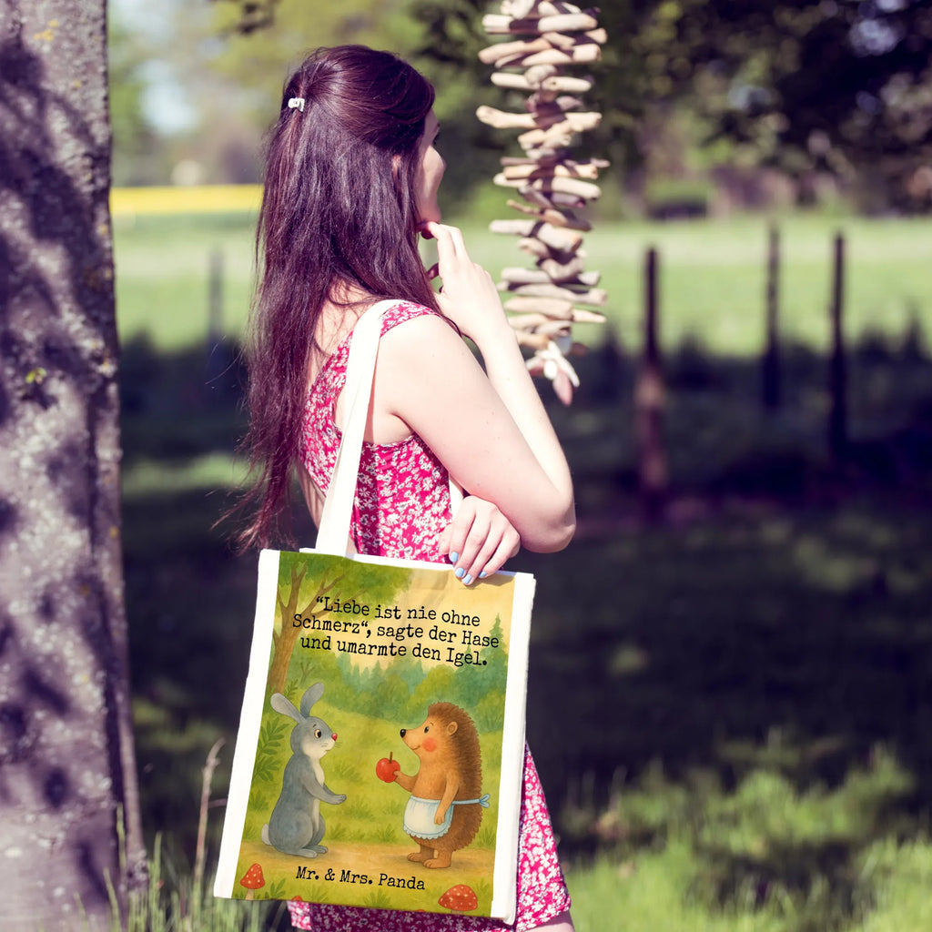 Tragetasche Hase Igel Design Umhängetasche, Tragetasche, Beutel, Beuteltasche, Tasche, Jutebeutel, Schultertasche, Shopper, Laptoptasche, Einkaufstasche, Stofftasche, Jutetasche, Stoffbeutel, Strandtasche, Einkaufstüte, Badetasche, Tiermotive, Gute Laune, lustige Sprüche, Tiere, Herzschmerz, Igel, Igel und Hase, Spruch romantisch, Liebe Spruch, Hase, Liebeskummer Geschenk, Trennungsschmerz, Trösten