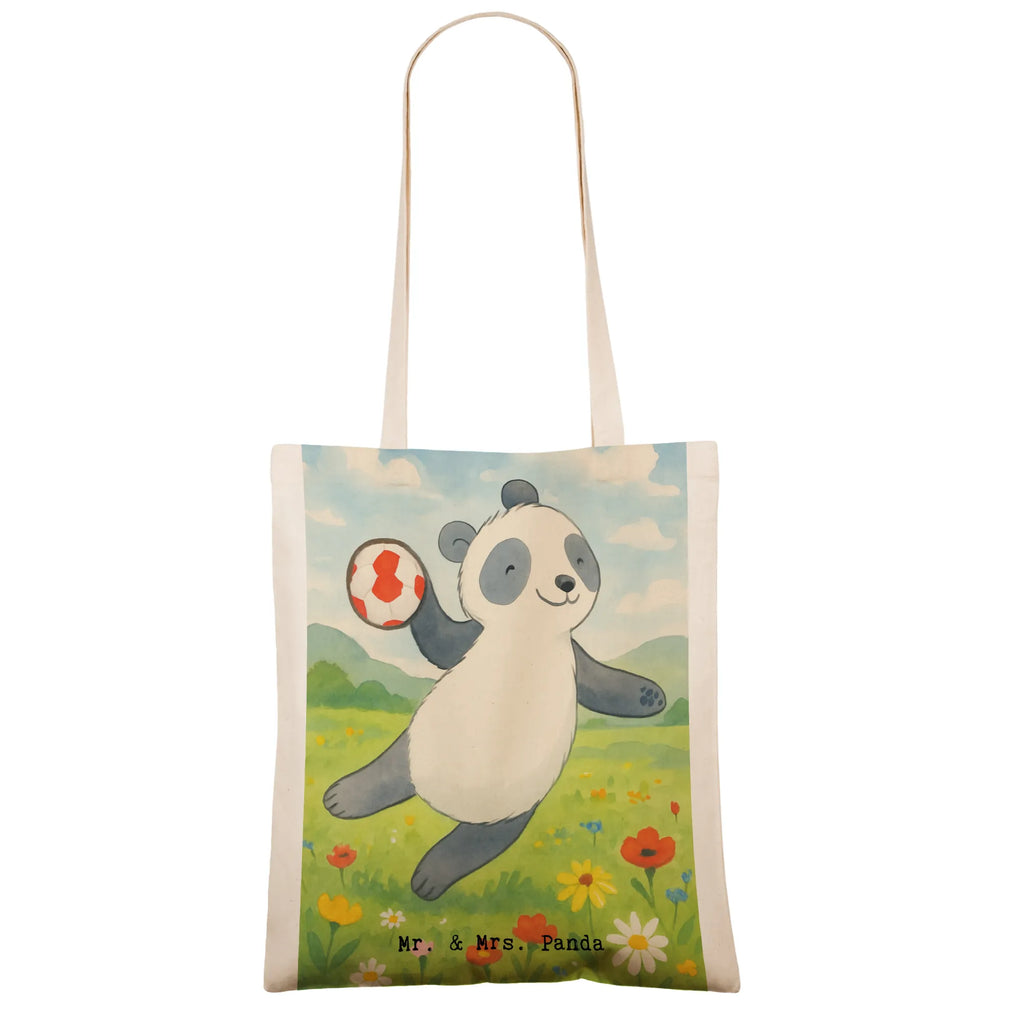 Tragetasche Panda Handball spielen Design Jutebeutel, Jutetasche, Tasche, Laptoptasche, Schultertasche, Beuteltasche, Stoffbeutel, Shopper, Einkaufstüte, Badetasche, Einkaufstasche, Stofftasche, Strandtasche, Tragetasche, Umhängetasche, Beutel, Geschenk, Sport, Sportart, Hobby, Schenken, Danke, Dankeschön, Auszeichnung, Gewinn, Sportler, Handball Verein, Handball Club, Handball Turnier, Handball spielen
