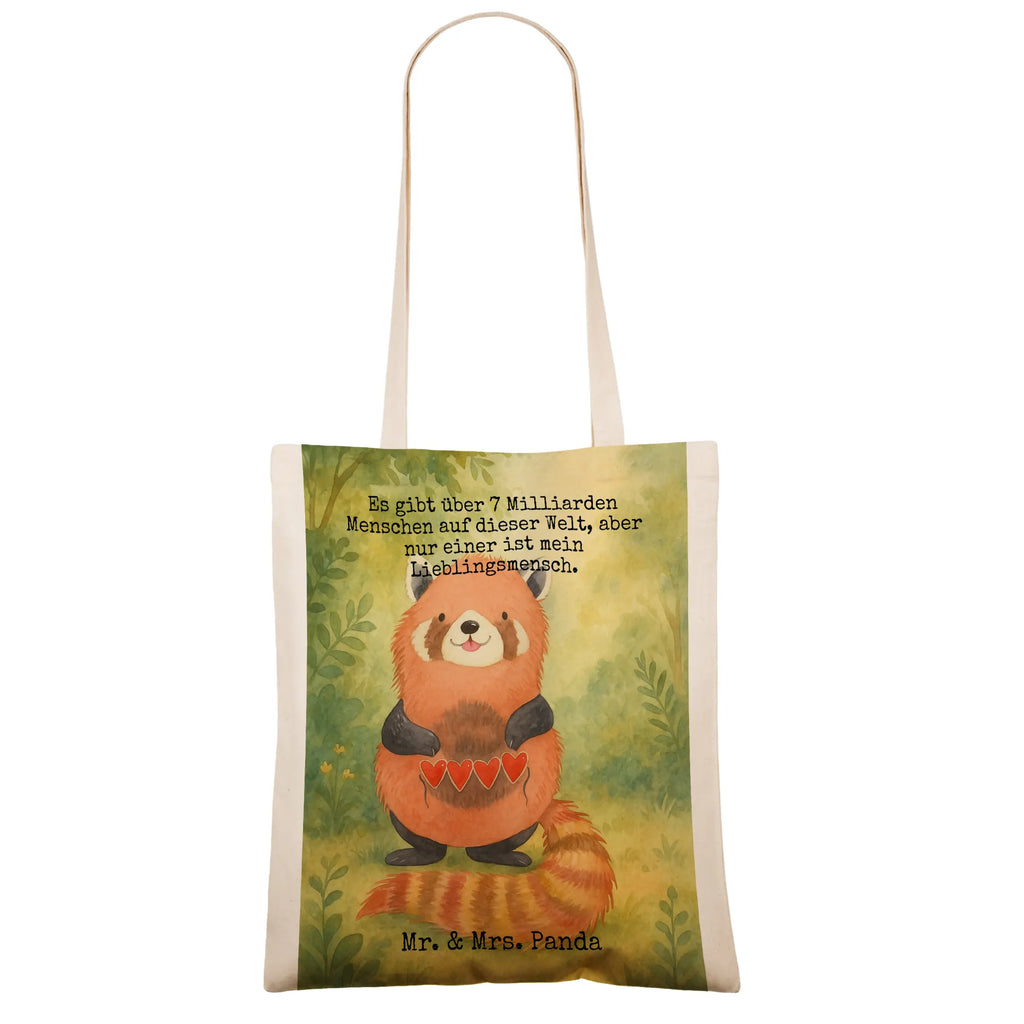 Torba Czerwony Panda Design Beuteltasche, Badetasche, Tragetasche, Einkaufstüte, Schultertasche, Umhängetasche, Einkaufstasche, Shopper, Stoffbeutel, Strandtasche, Stofftasche, Jutetasche, Beutel, Jutebeutel, Tasche, Laptoptasche, Tiermotive, Gute Laune, lustige Sprüche, Tiere, Liebling, Rot, Herz, Panda, Liebe, Lieblingsmensch