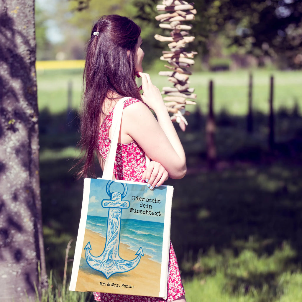 Personalisierte Tragetasche Anker Blau Design Einkaufstasche mit Namen, Personalisierte Tasche, Tragetasche mit Namen, Personalisierter Stoffbeutel, Stoffbeutel mit Namen, Personalisierter Beutel, Personalisierte Jutetasche, Personalisierte Einkaufstasche, Personalisierter Jutebeutel, Personalisierte Kindergartentasche, Personalisierte Beuteltasche, Tiermotive, Gute Laune, lustige Sprüche, Tiere