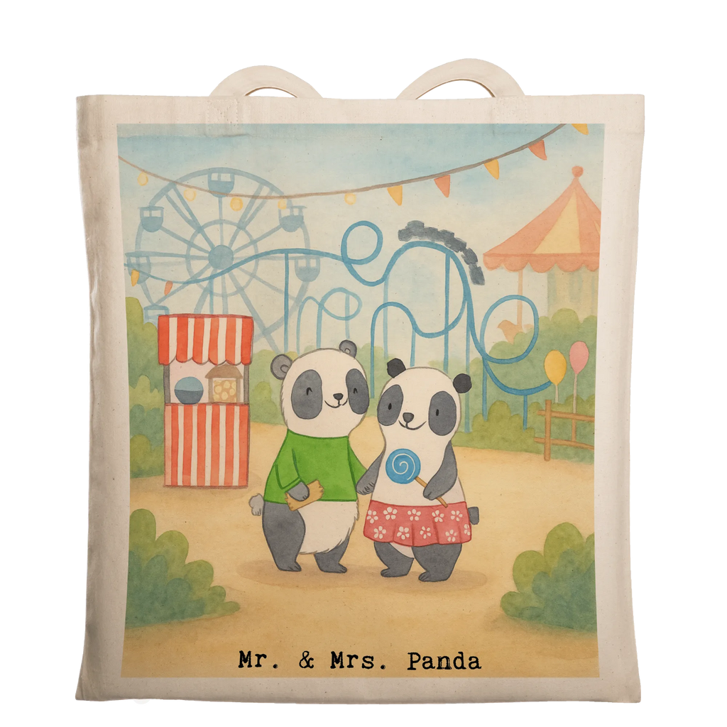 Tragetasche Pandas Freizeitpark besuchen Design Stofftasche, Beuteltasche, Schultertasche, Laptoptasche, Shopper, Umhängetasche, Tragetasche, Beutel, Tasche, Einkaufstasche, Stoffbeutel, Einkaufstüte, Jutetasche, Strandtasche, Badetasche, Jutebeutel, Geschenk, Sport, Sportart, Hobby, Schenken, Danke, Dankeschön, Auszeichnung, Gewinn, Sportler, Achterbahn fahren, Freizeitpark besuchen