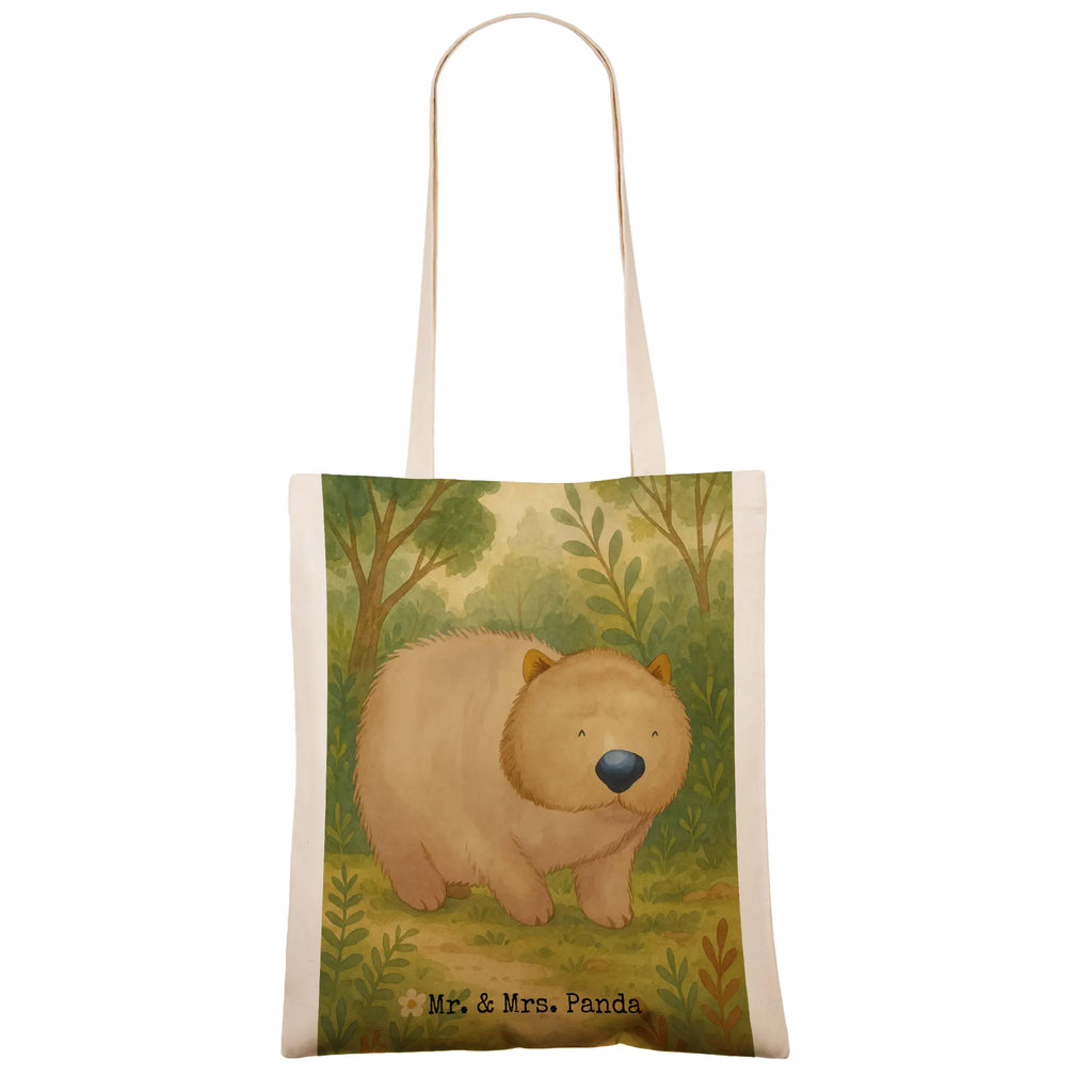 Tote bag Wombat Design Einkaufstüte, Strandtasche, Tasche, Stoffbeutel, Stofftasche, Schultertasche, Beutel, Umhängetasche, Laptoptasche, Jutetasche, Jutebeutel, Tragetasche, Shopper, Einkaufstasche, Beuteltasche, Badetasche, Tiermotive, Gute Laune, lustige Sprüche, Tiere, Spruch, Motivation, Das Leben ist schön, Wombat, Australien