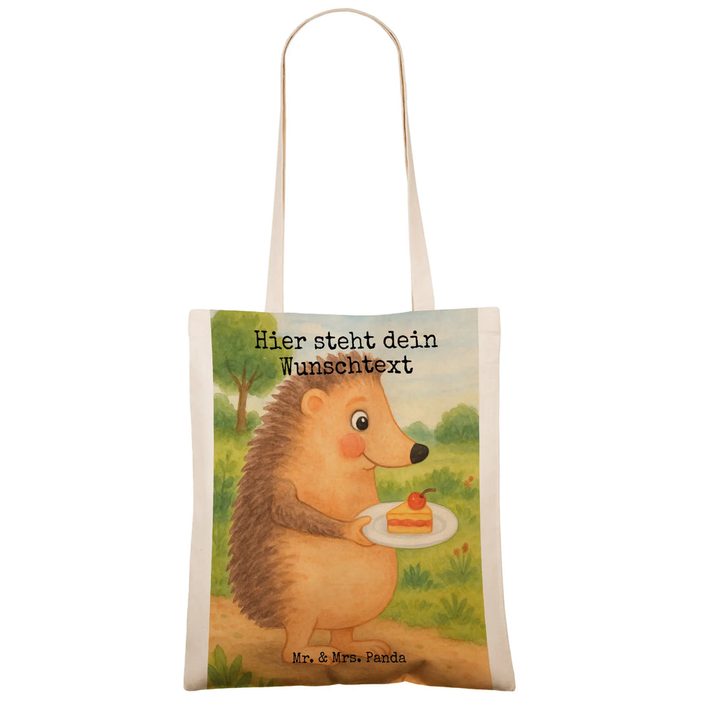 Personalisierte Tragetasche Igel Kuchenstück Design Stoffbeutel mit Namen, Einkaufstasche mit Namen, Personalisierte Beuteltasche, Personalisierter Stoffbeutel, Tragetasche mit Namen, Personalisierte Jutetasche, Personalisierter Beutel, Personalisierter Jutebeutel, Personalisierte Tasche, Personalisierte Einkaufstasche, Personalisierte Kindergartentasche, Tiermotive, Gute Laune, lustige Sprüche, Tiere, Backen Geschenk, Kuchen backen, Geburtstagskuchen, Igel, Kuchen, Einladung Party, Essen Spruch, Torte