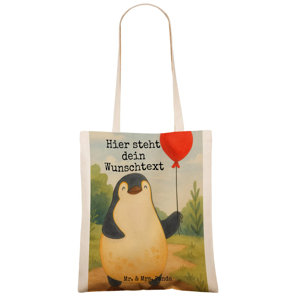 Personalisierte Tragetasche Pinguin Luftballon Design Personalisierte Tasche, Personalisierter Stoffbeutel, Tragetasche mit Namen, Einkaufstasche mit Namen, Personalisierte Kindergartentasche, Personalisierte Einkaufstasche, Personalisierte Beuteltasche, Personalisierter Beutel, Personalisierte Jutetasche, Personalisierter Jutebeutel, Stoffbeutel mit Namen, Pinguin, Neustart, Glück, Geschenk Freundin, beste Freundin, neues Leben, Geschenkidee, Pinguine, Tagträume, Luftballon, Liebe, Lebenslust, Motivation
