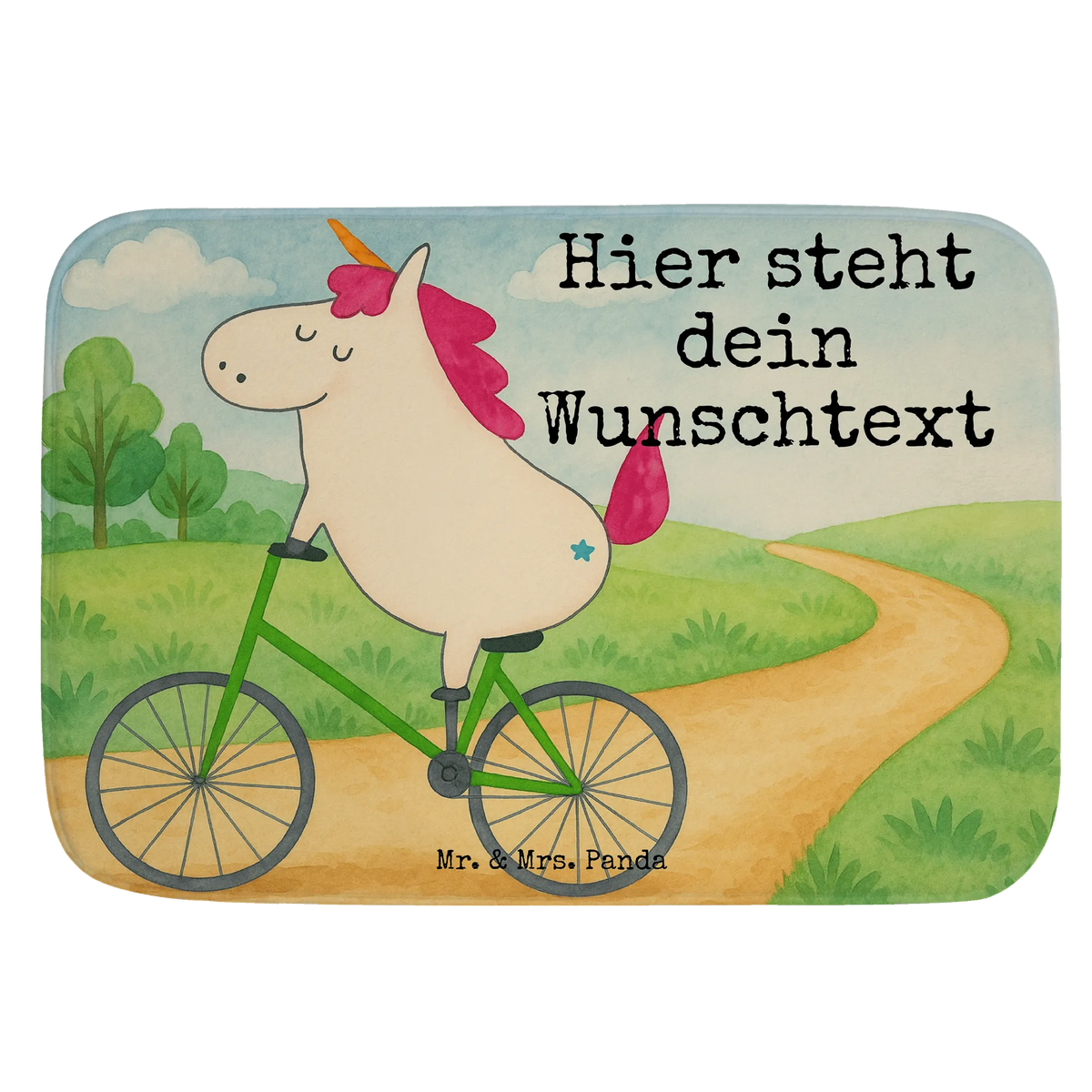 Personalised bath mat unicorn cyclist Design luxury problem, love affliction, wheel, grief, fairy dust, cycling, present, confetti, cyclist gift