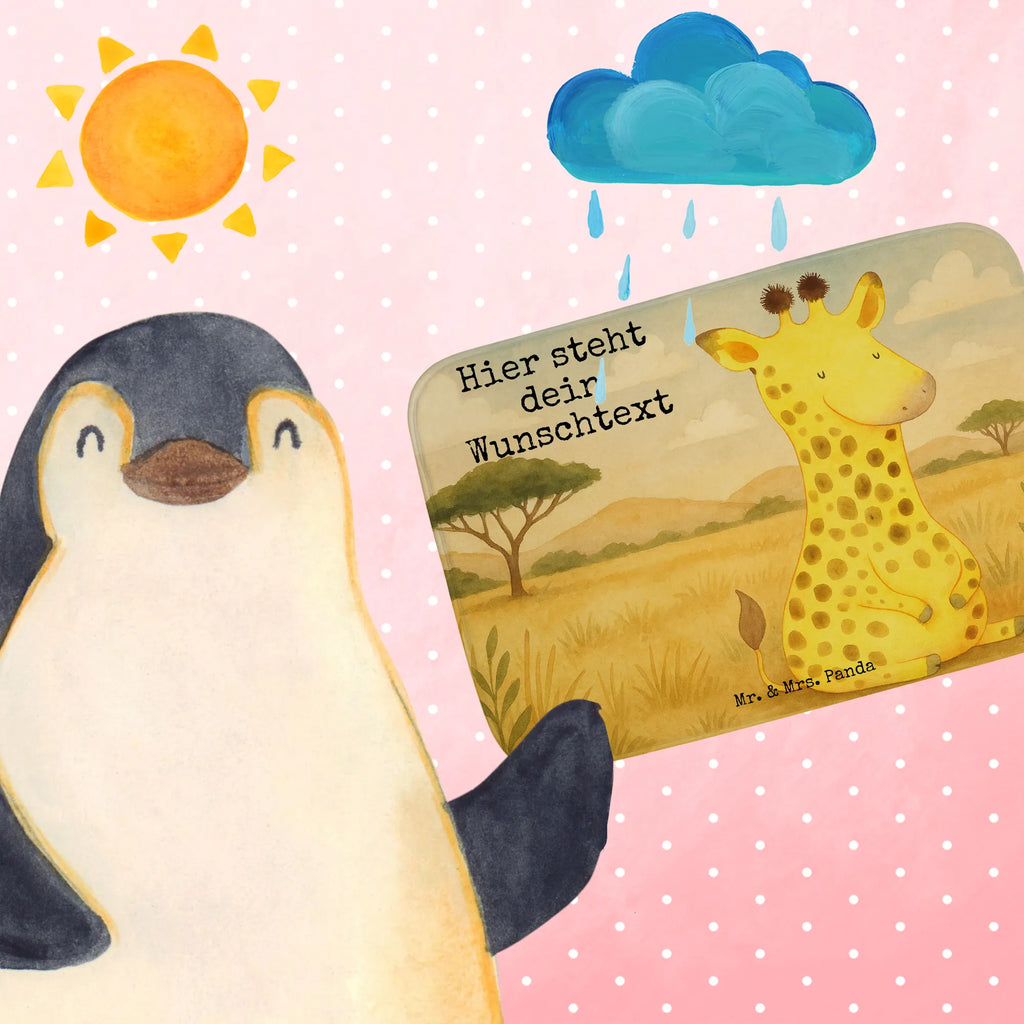 Personalised bath mat giraffe Satisfied Design Africa, Adventure, Happiness, Giraffe