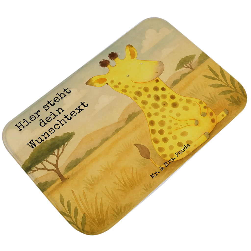Personalised bath mat giraffe Satisfied Design Africa, Adventure, Happiness, Giraffe