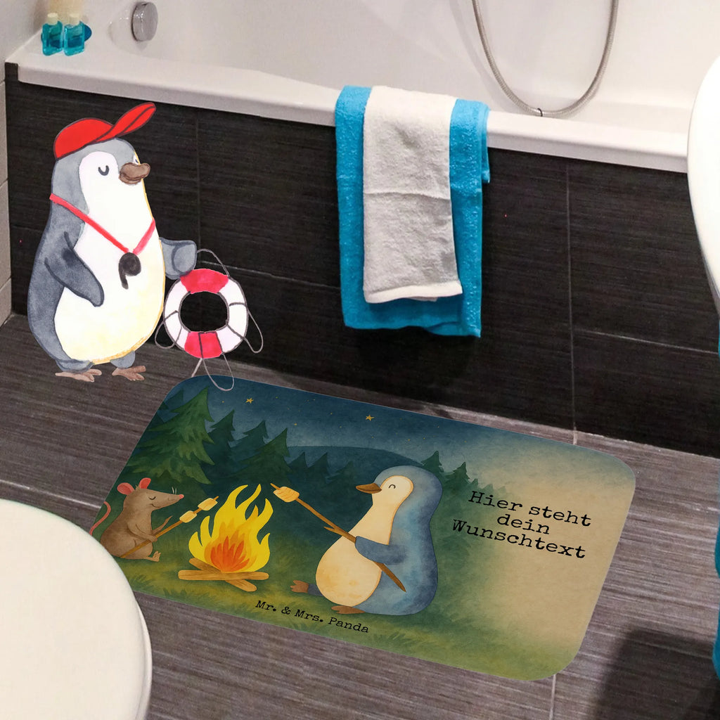 Personalizowana mata łazienkowa pingwin ognisko Design Pinguin